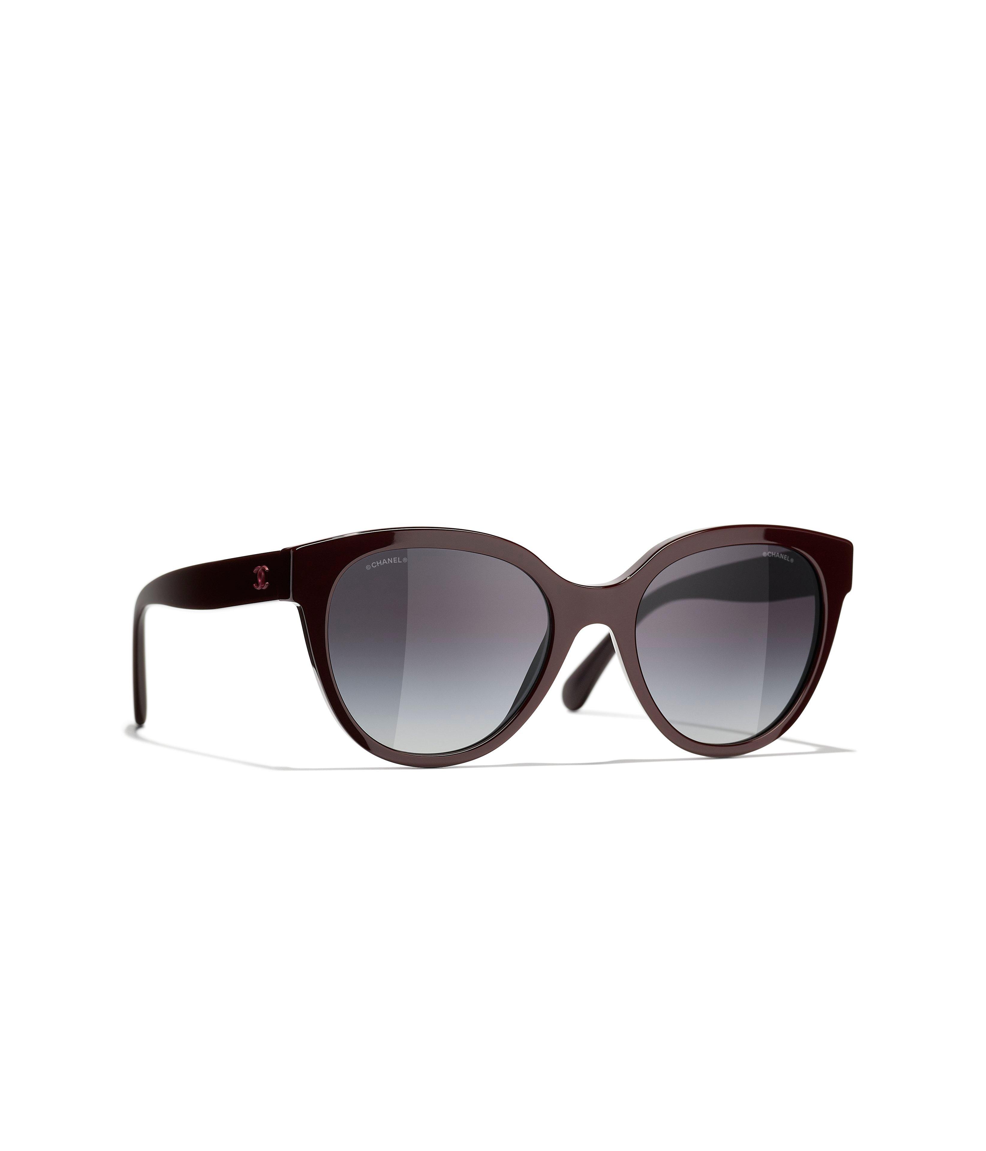 CHANEL Oval Sunglasses CH5414 Dark Red/Grey Gradient