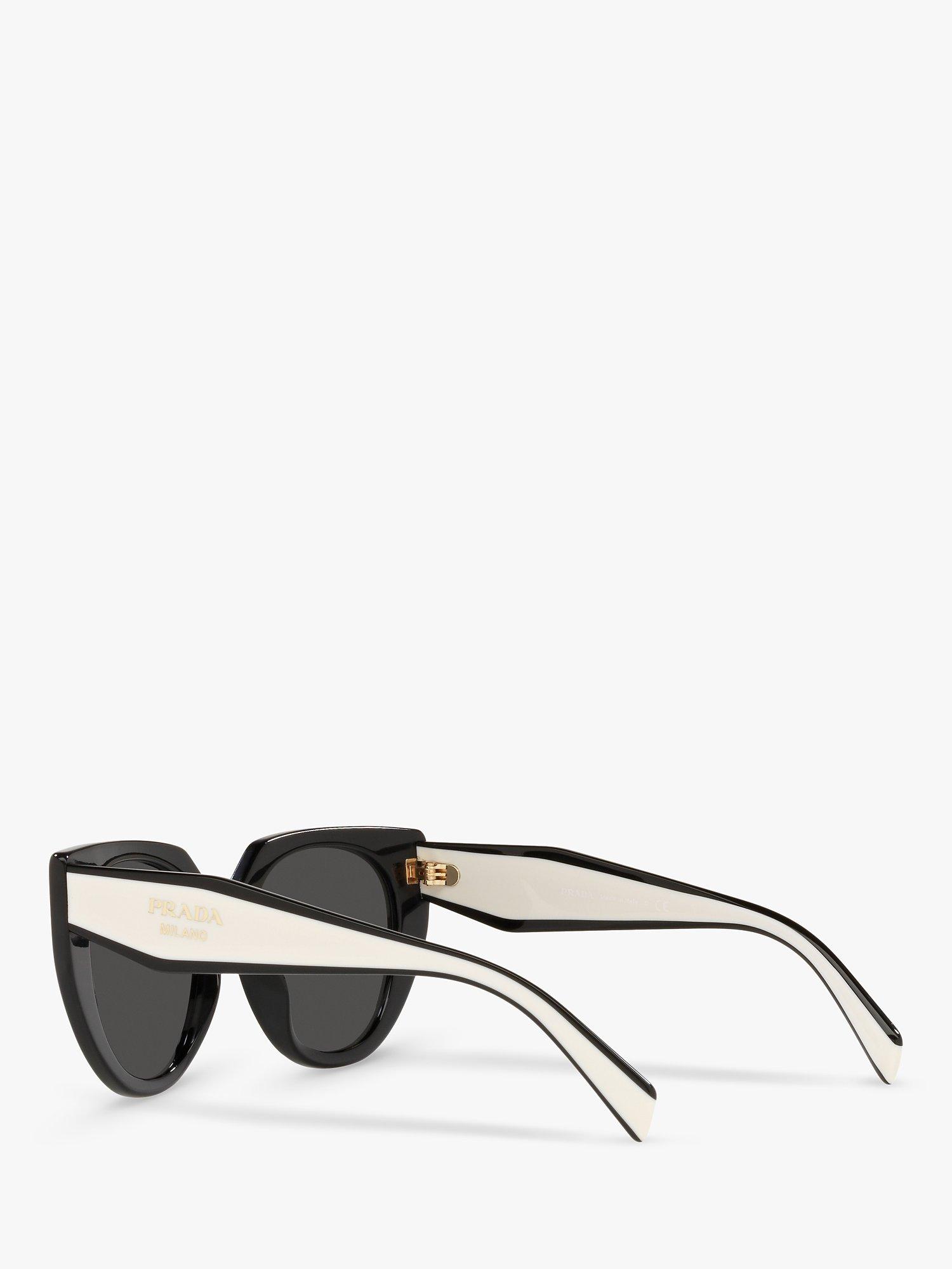 Prada PR 14WS Women s Cat s Eye Sunglasses Black Chalk Black