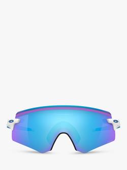 Oakley OO9471 Men's Encoder Prizm Sunglasses, Polished White/Sapphire