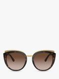 Dolce & Gabbana DG4383 Women's Butterfly Sunglasses, Havana/Brown Gradient