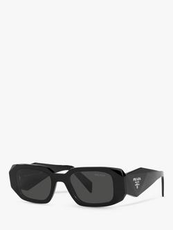 Prada PR 17WS Women's Square Sunglasses, Black, Black