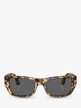 Persol PO3268S Unisex Rectangular Sunglasses, Brown/Tortoise Beige
