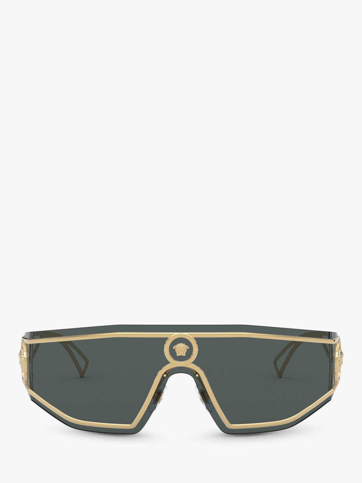 Product image 3 of 11, which shows Versace VE2226 Men's Irregular Sunglasses, Gold/Black