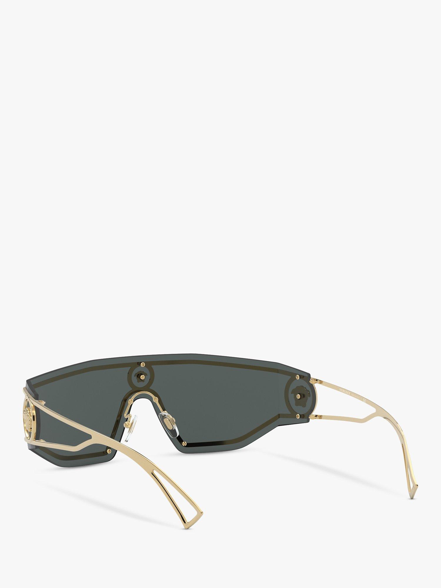 Product image 6 of 11, which shows Versace VE2226 Men's Irregular Sunglasses, Gold/Black
