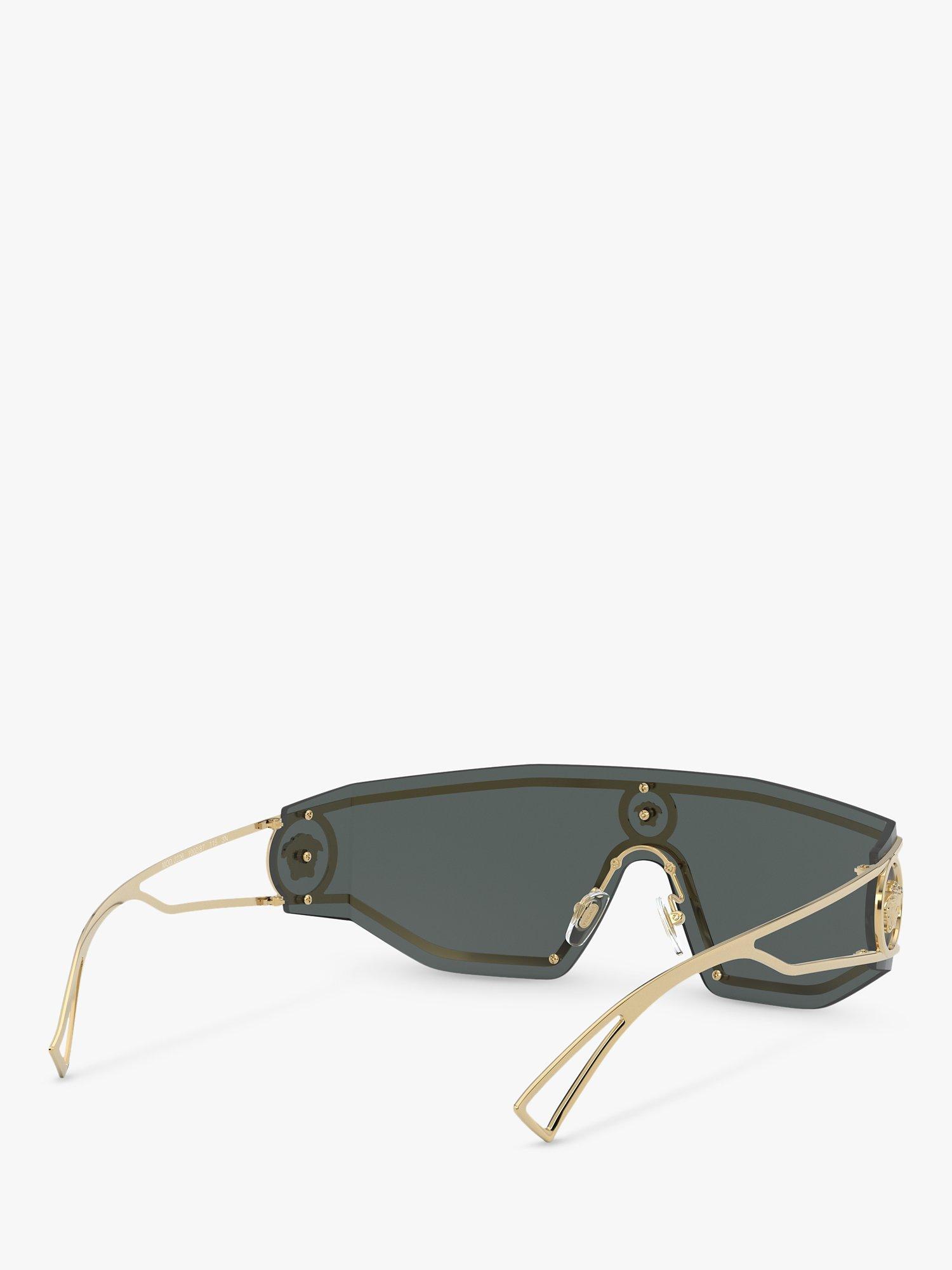 Product image 8 of 11, which shows Versace VE2226 Men's Irregular Sunglasses, Gold/Black
