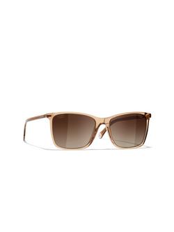 CHANEL Rectangular Sunglasses CH5447 Light Brown/Brown Gradient, Light Brown/Brown Gradient