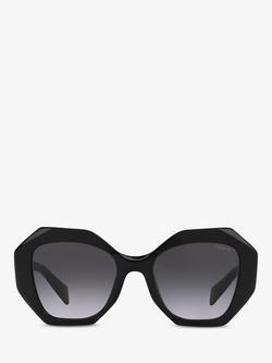 Prada PR 16WS Women's Irregular Shaped Sunglasses - view 2, Black/Black Gradient