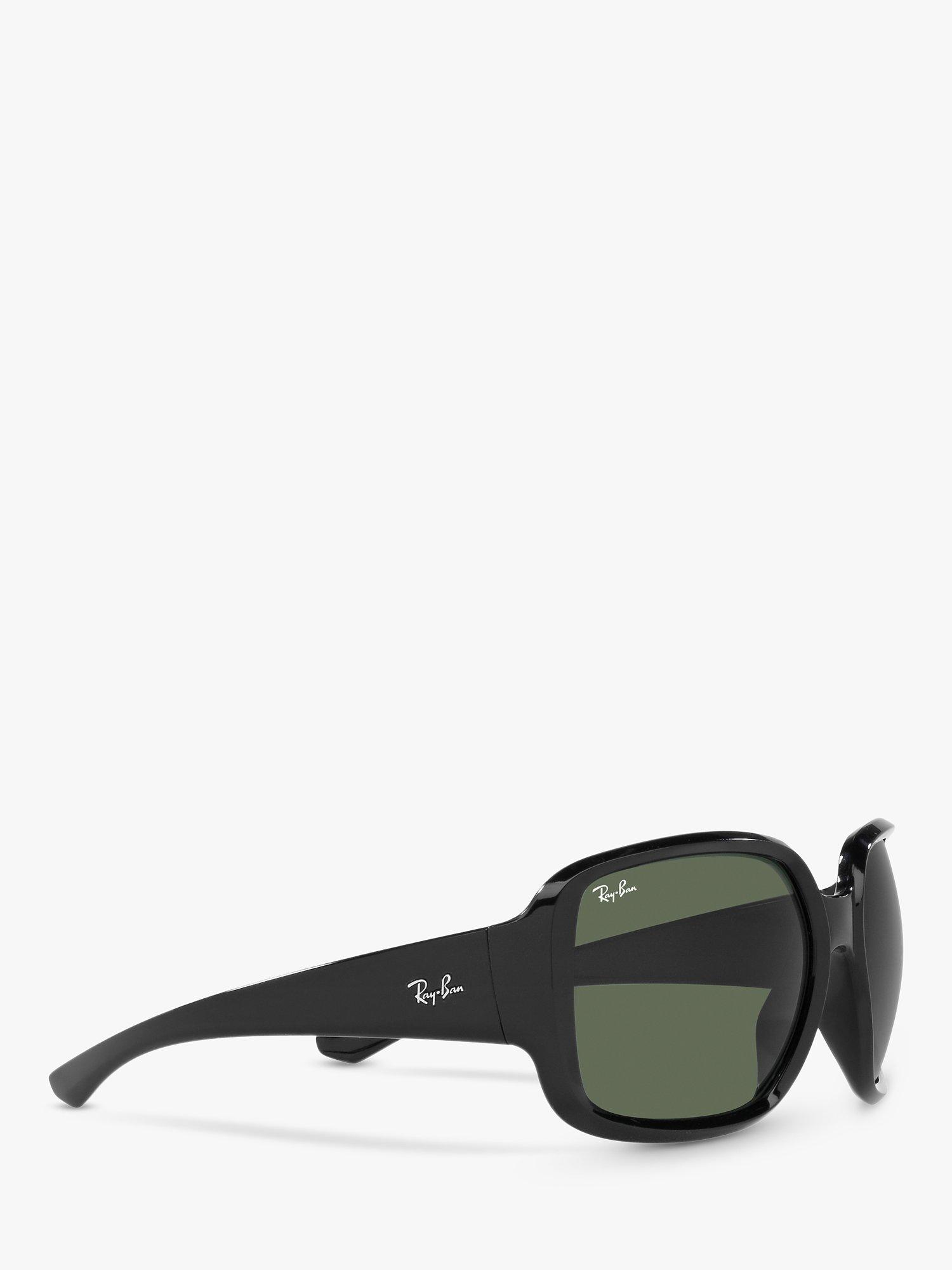 Product image 11 of 11, which shows Ray-Ban RB4347 Unisex Square Sunglasses, Black/Green Classic