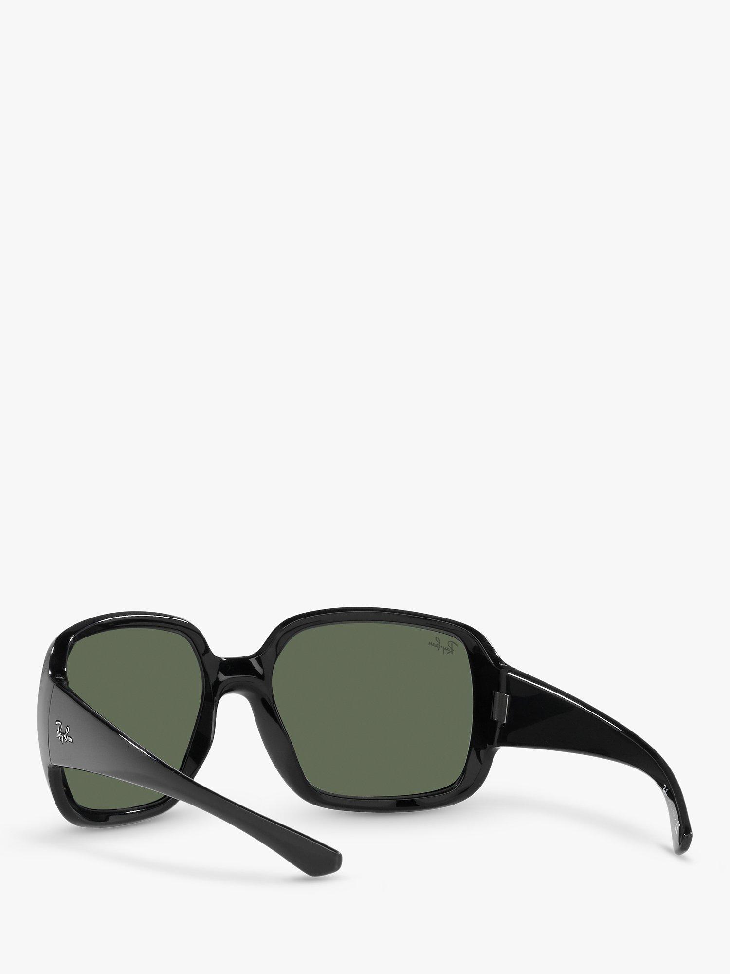 Product image 6 of 11, which shows Ray-Ban RB4347 Unisex Square Sunglasses, Black/Green Classic