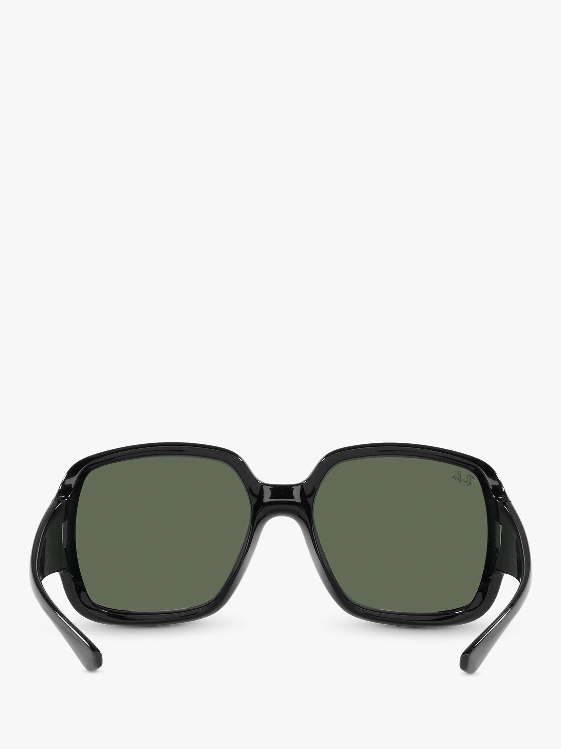 Product image 7 of 11, which shows Ray-Ban RB4347 Unisex Square Sunglasses, Black/Green Classic