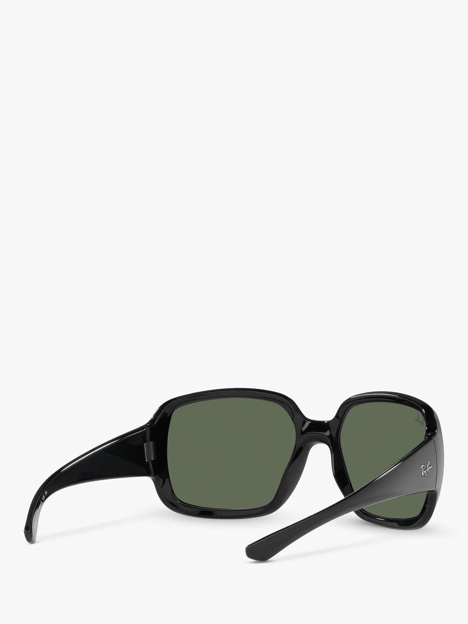 Product image 8 of 11, which shows Ray-Ban RB4347 Unisex Square Sunglasses, Black/Green Classic