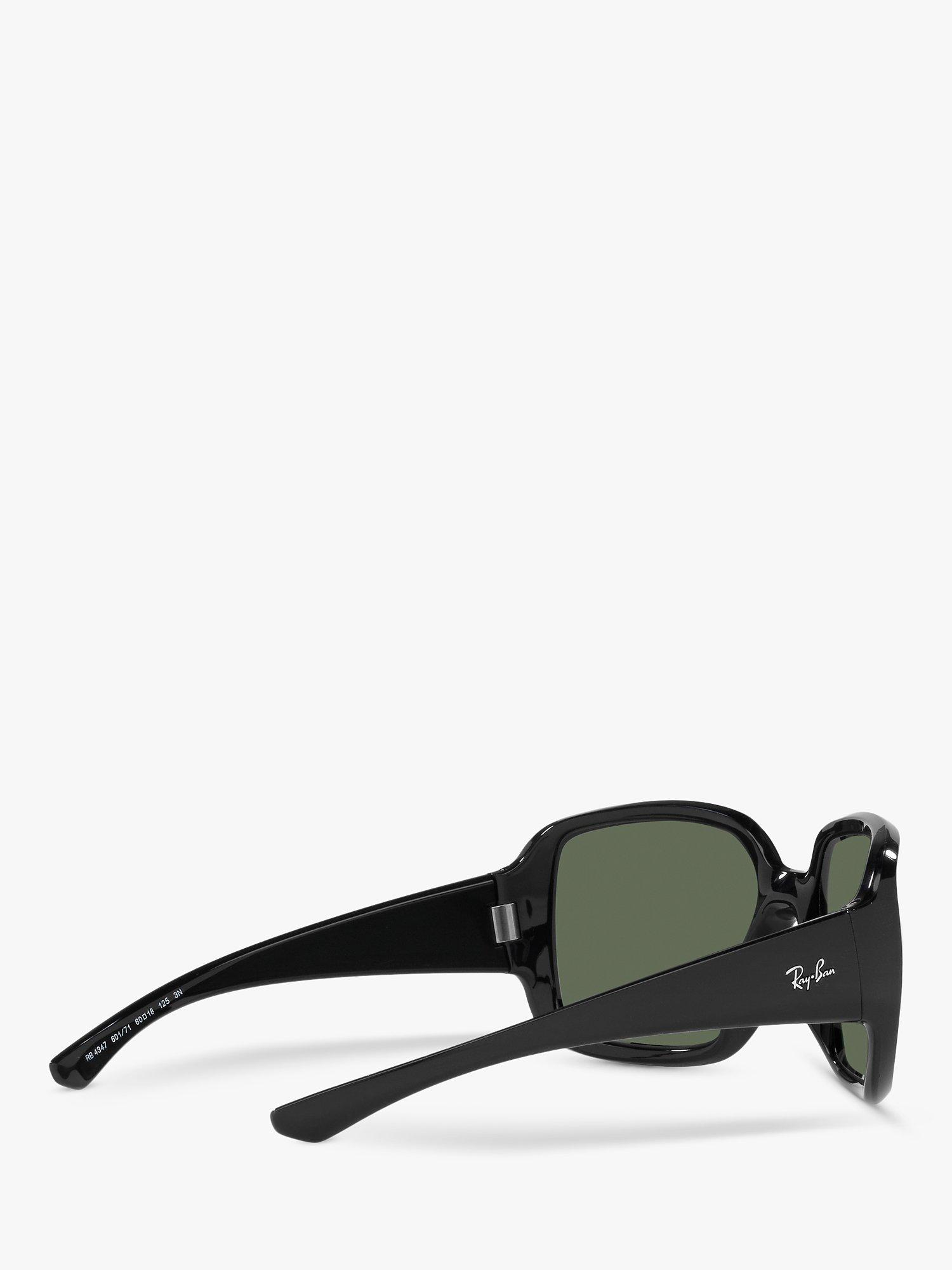 Product image 9 of 11, which shows Ray-Ban RB4347 Unisex Square Sunglasses, Black/Green Classic