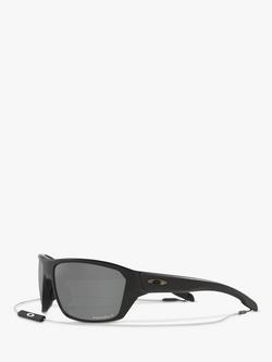 Oakley OO9416 Men's Split Shot Prizm Polarised Rectangular Sunglasses - view 2, Matte Black/Grey
