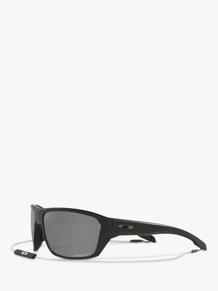 Oakley OO9416 Men's Split Shot Prizm Polarised Rectangular Sunglasses - view 2, Matte Black/Grey