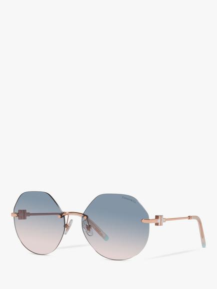 Tiffany & Co TF3077 Women's Irregular Sunglasses, Rubedo, Rubedo