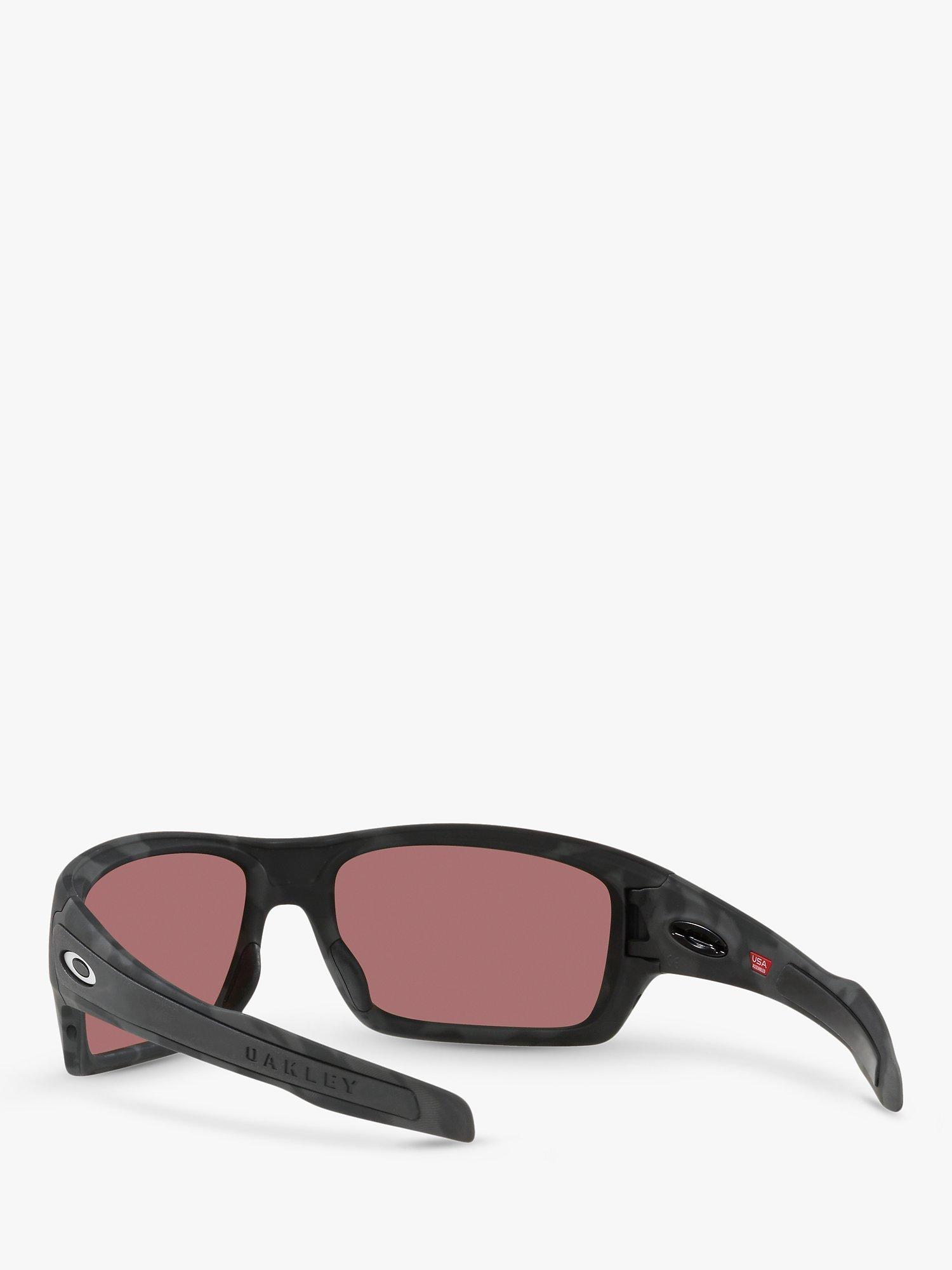 Oakley OO9263 Men's Turbine Prizm Polarised Sunglasses, Black Camouflage/Mirror Blue