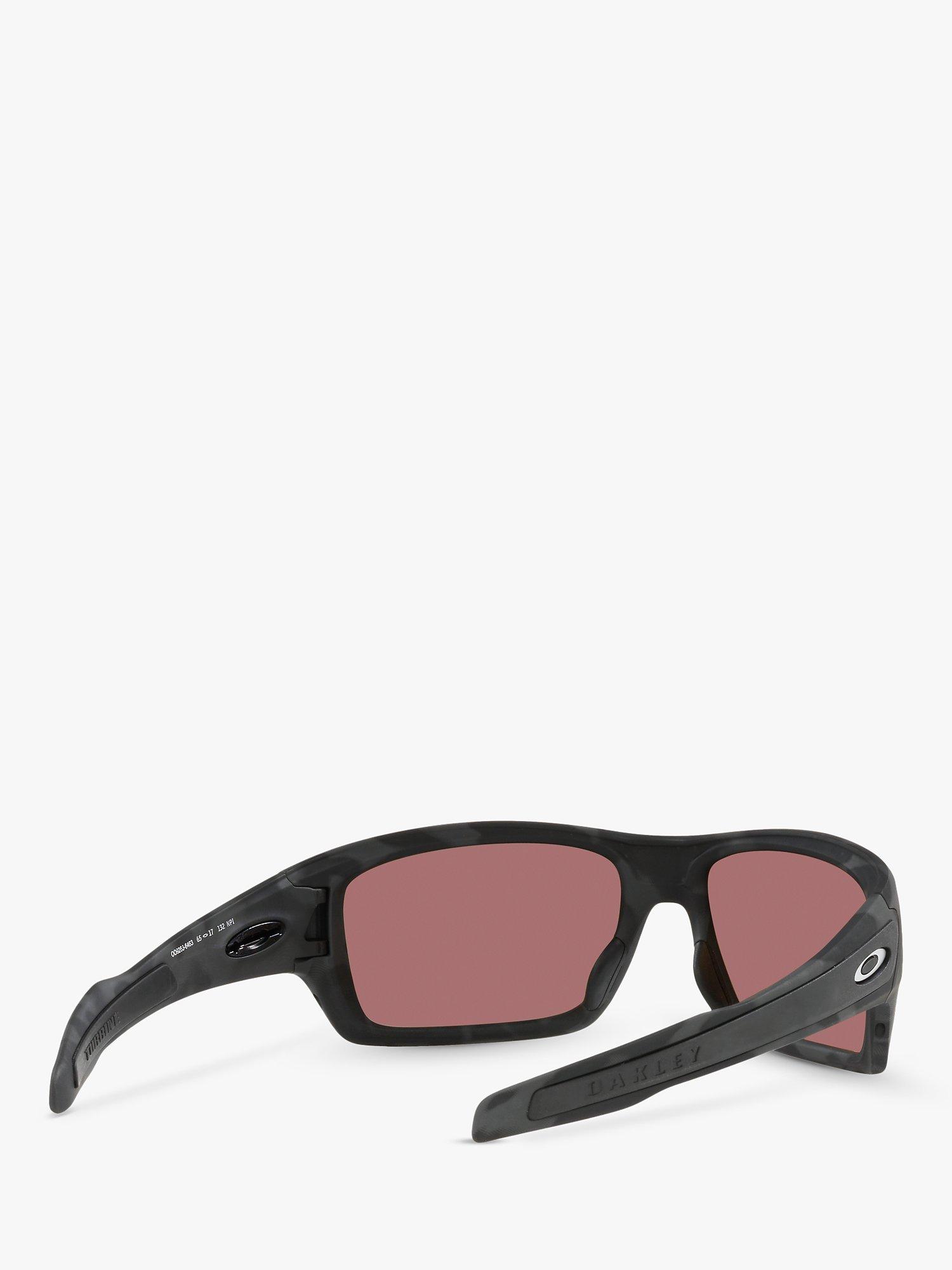 Oakley OO9263 Men's Turbine Prizm Polarised Sunglasses, Black Camouflage/Mirror Blue