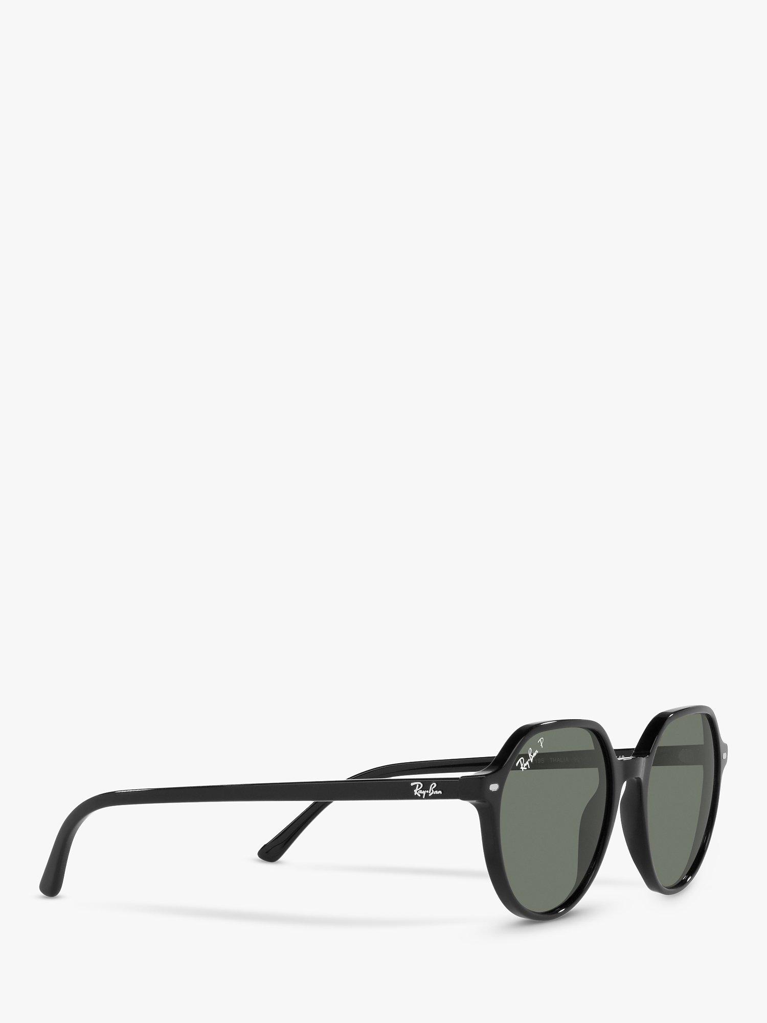 Product image 11 of 11, which shows Ray-Ban RB2195 Unisex Thalia Polarised Square Sunglasses, Black