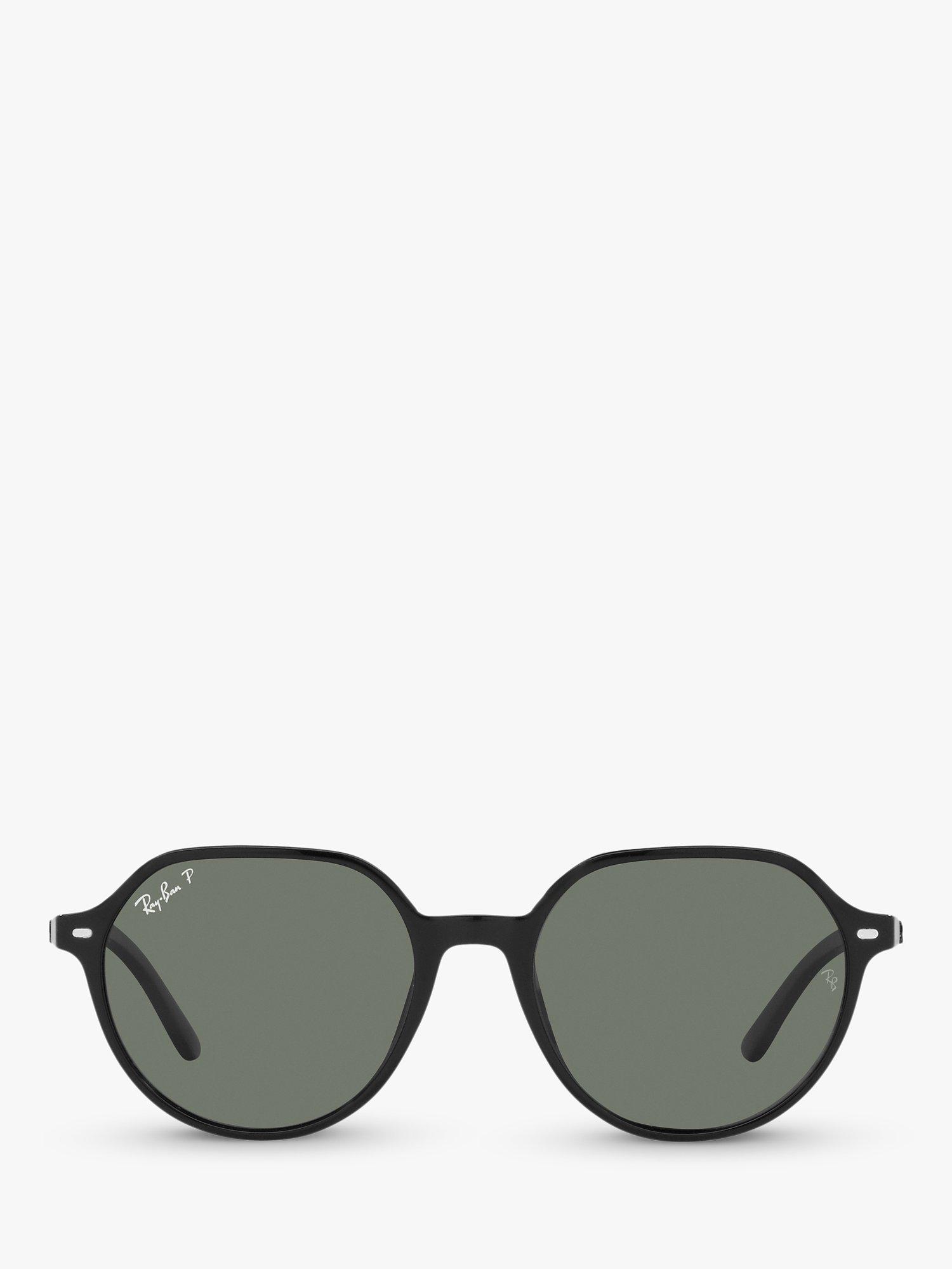 Product image 3 of 11, which shows Ray-Ban RB2195 Unisex Thalia Polarised Square Sunglasses, Black