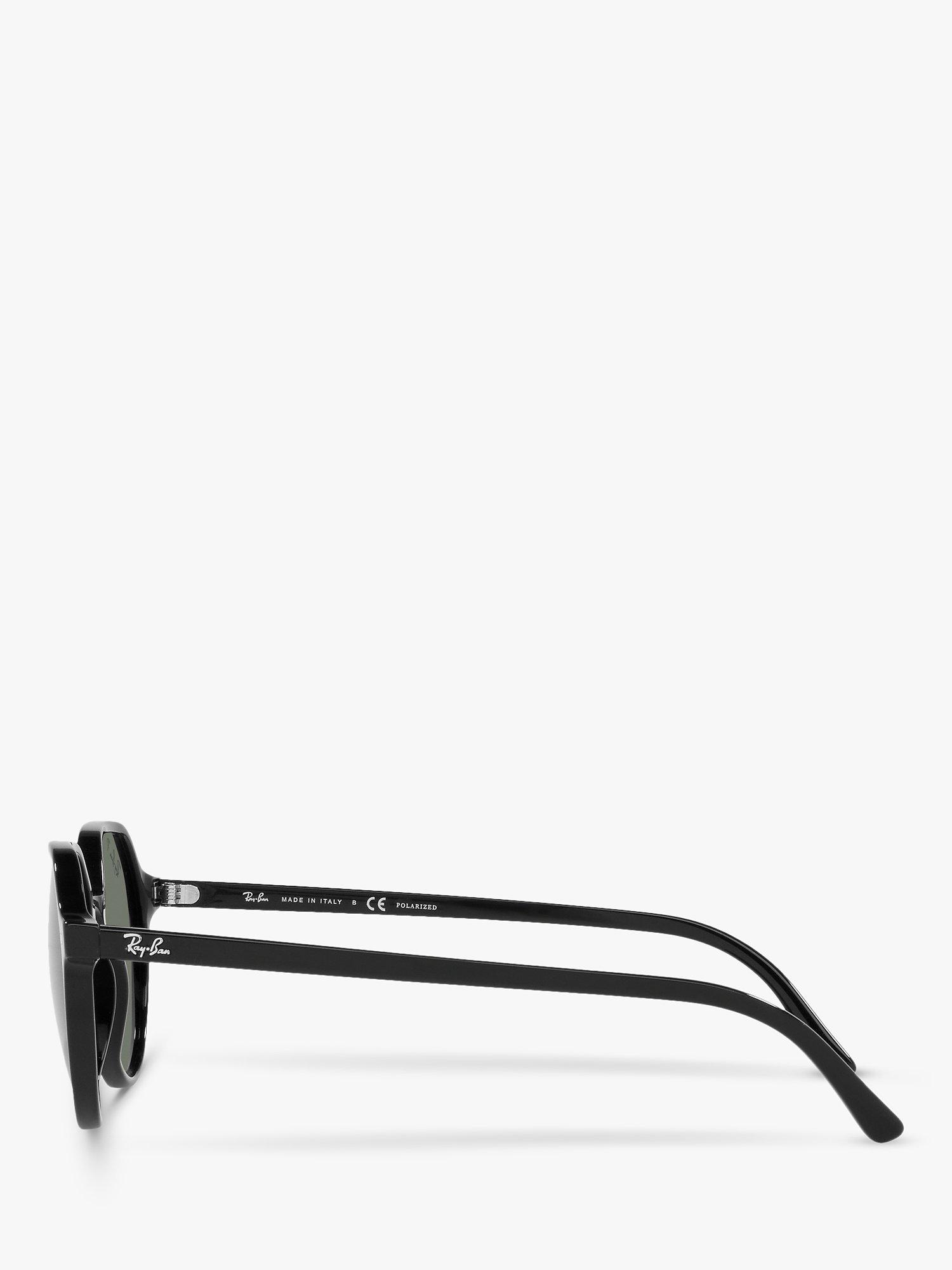 Product image 4 of 11, which shows Ray-Ban RB2195 Unisex Thalia Polarised Square Sunglasses, Black