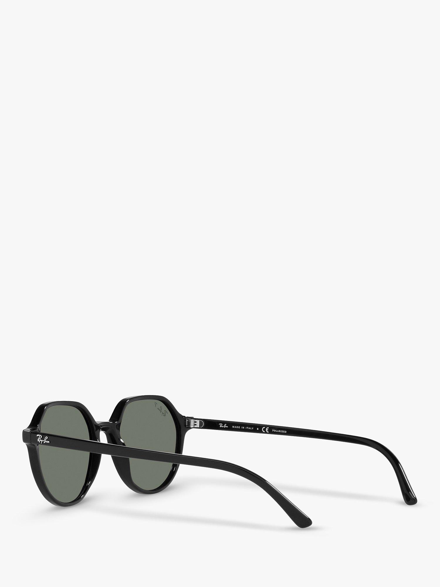 Product image 5 of 11, which shows Ray-Ban RB2195 Unisex Thalia Polarised Square Sunglasses, Black
