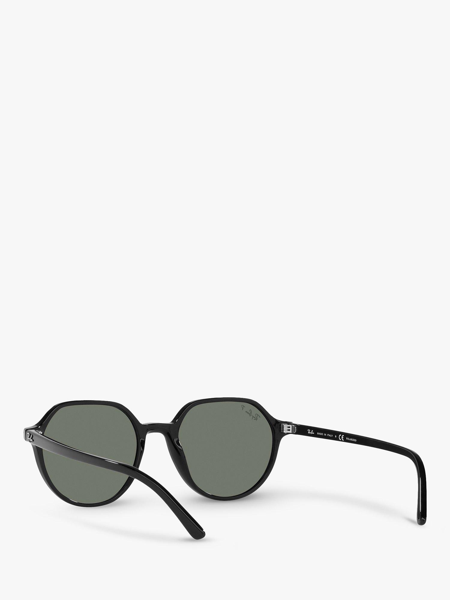 Product image 6 of 11, which shows Ray-Ban RB2195 Unisex Thalia Polarised Square Sunglasses, Black
