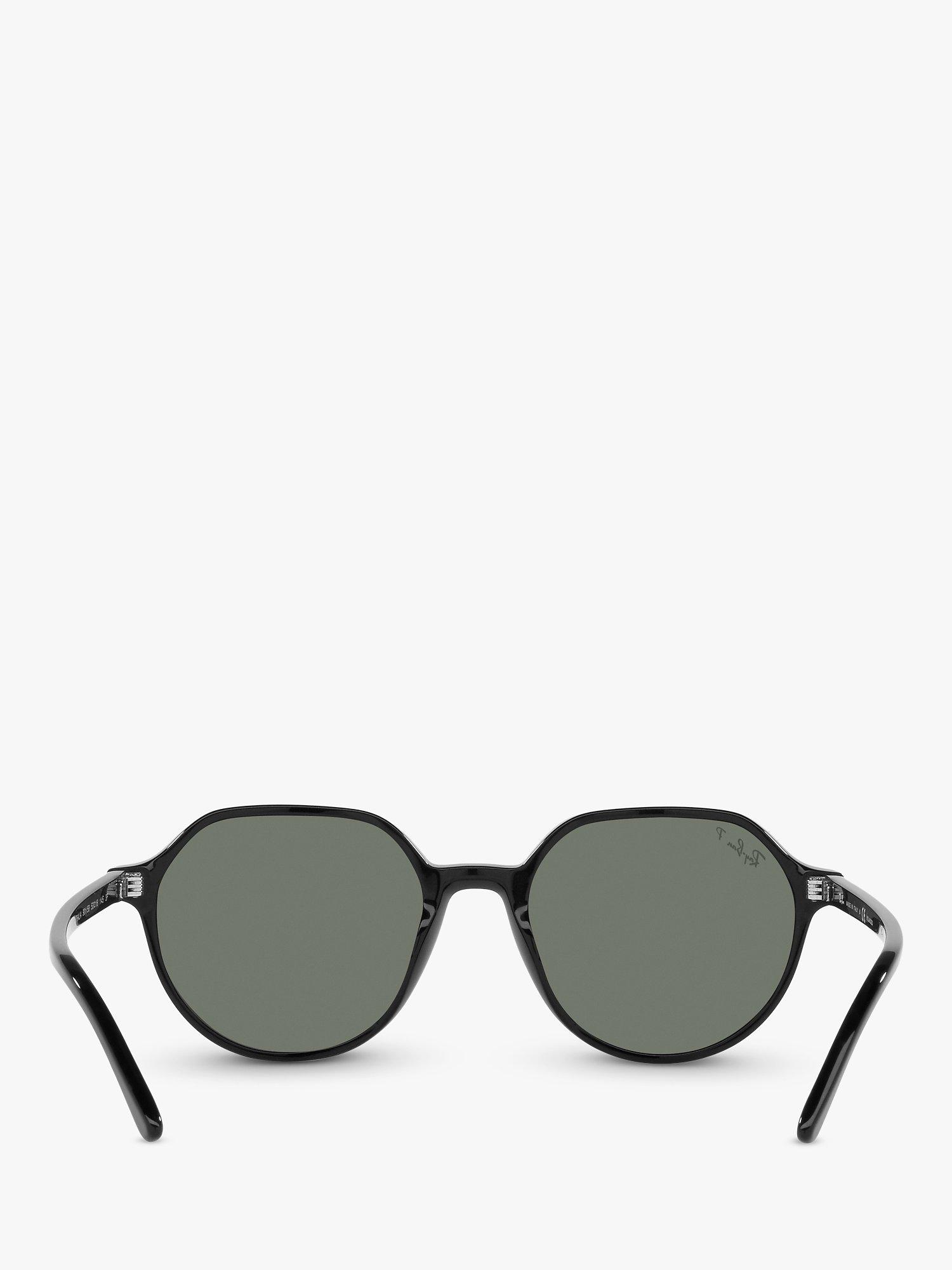 Product image 7 of 11, which shows Ray-Ban RB2195 Unisex Thalia Polarised Square Sunglasses, Black