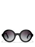 CHANEL Round Sunglasses CH5441 Black/Grey Gradient
