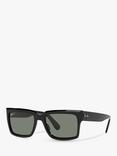Ray-Ban RB2191 Unisex Polarised Pillow Shape Sunglasses, Black