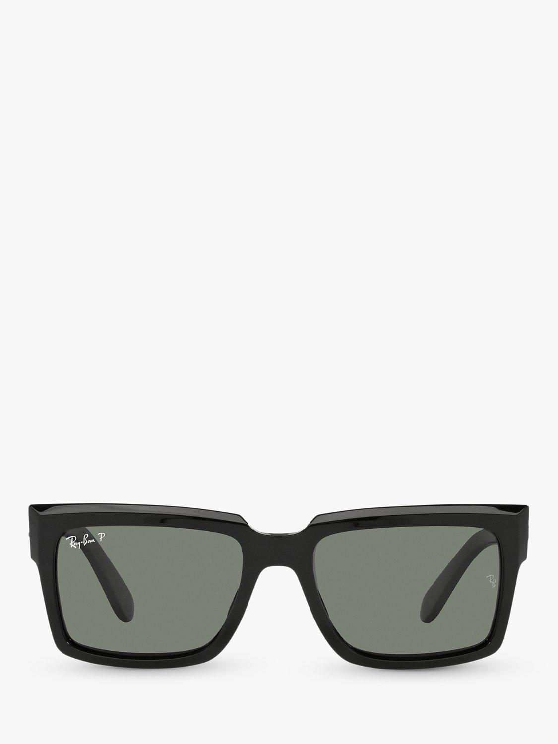 Product image 3 of 11, which shows Ray-Ban RB2191 Unisex Polarised Pillow Shape Sunglasses, Black