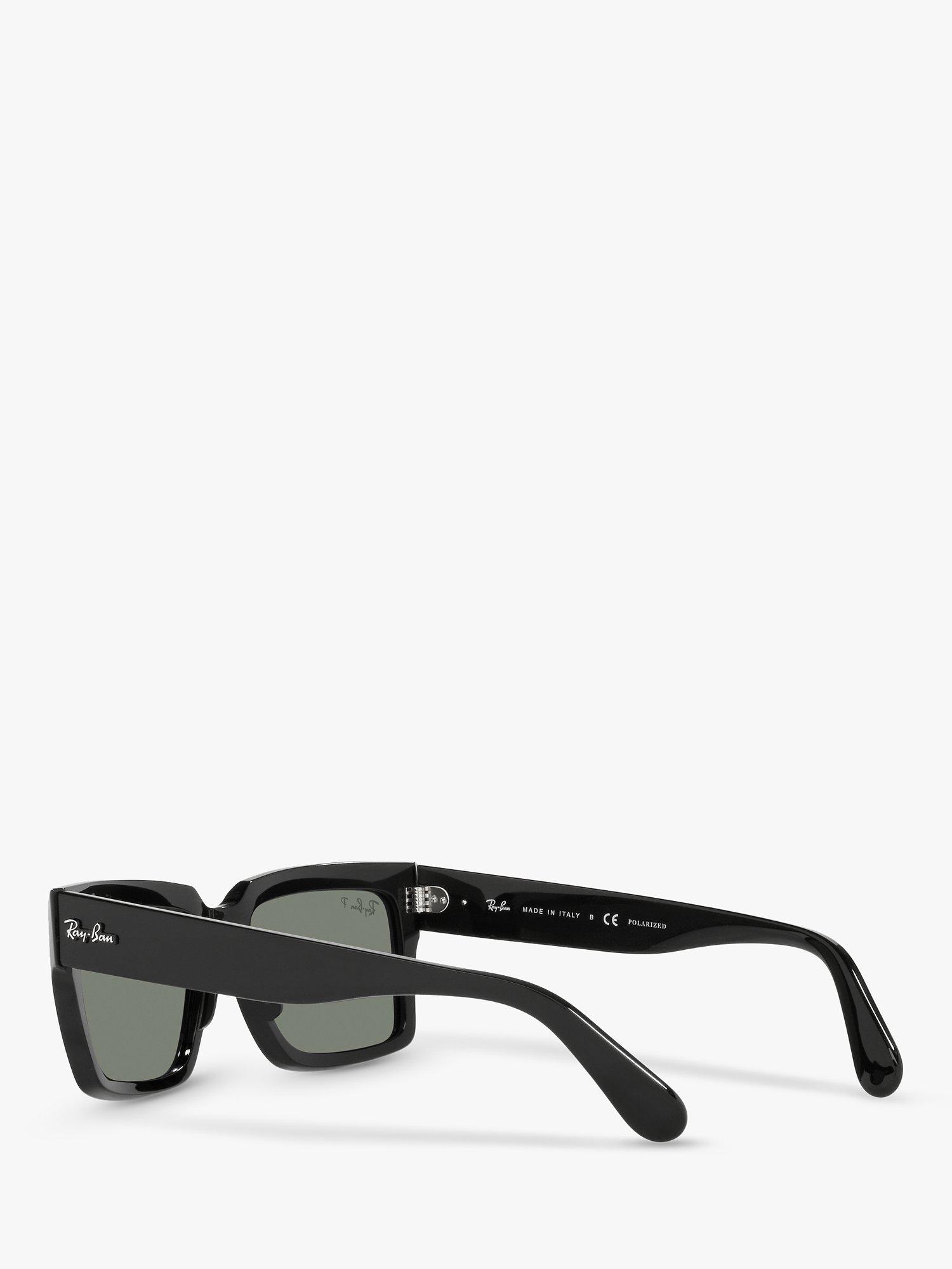 Product image 5 of 11, which shows Ray-Ban RB2191 Unisex Polarised Pillow Shape Sunglasses, Black