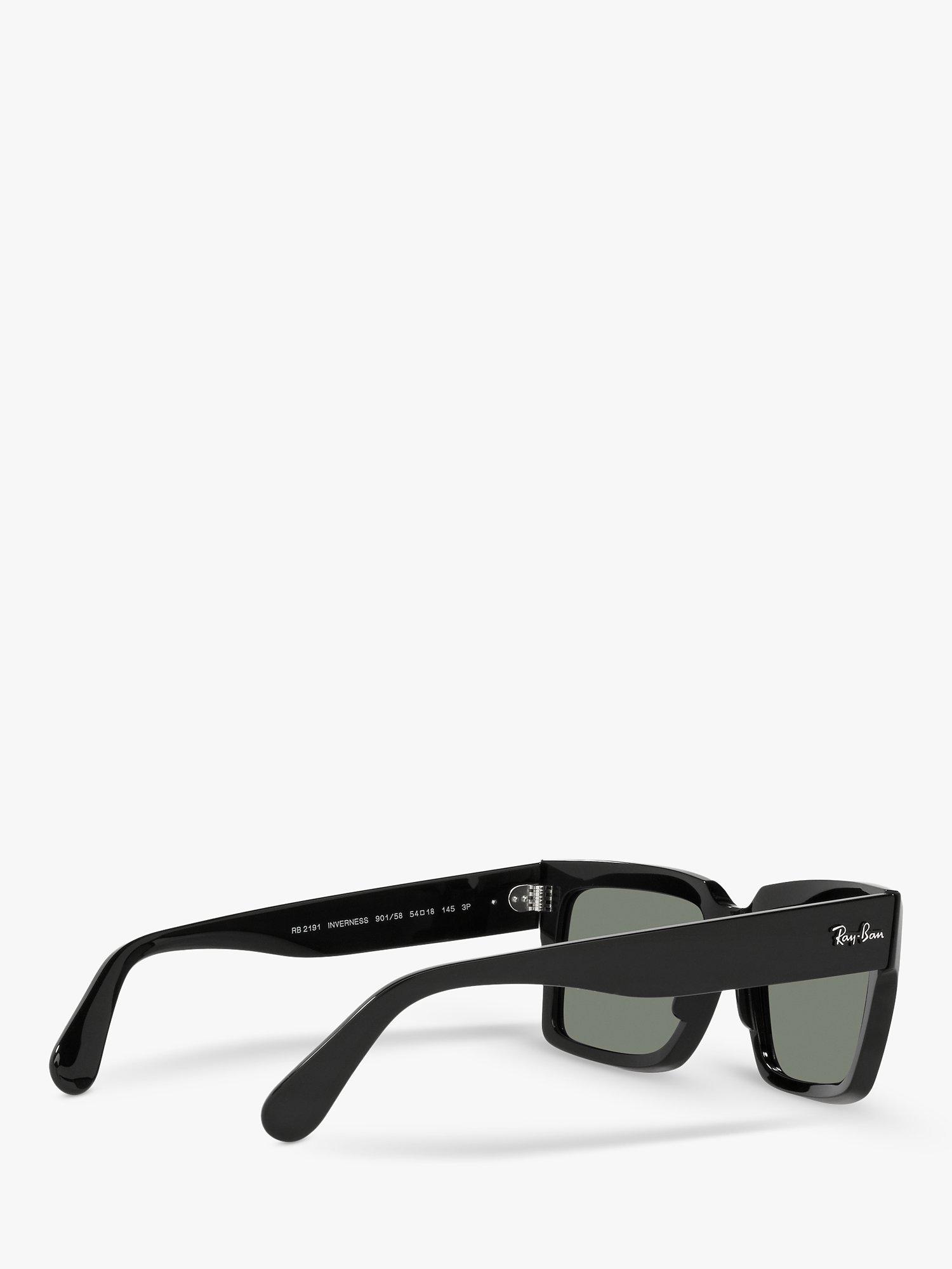 Product image 9 of 11, which shows Ray-Ban RB2191 Unisex Polarised Pillow Shape Sunglasses, Black