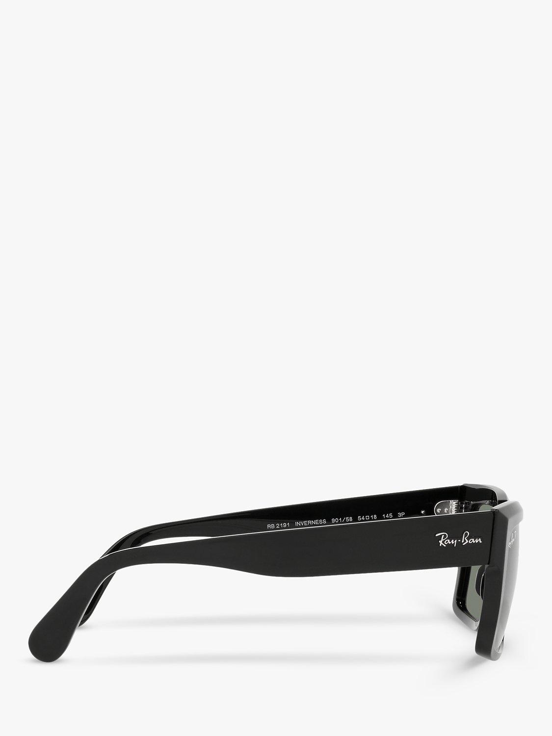 Product image 10 of 11, which shows Ray-Ban RB2191 Unisex Polarised Pillow Shape Sunglasses, Black