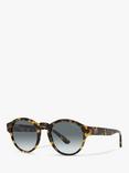 Giorgio Armani AR8146 Women's Oval Sunglasses, Yellow Havana/Grey Gradient