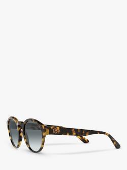 Giorgio Armani AR8146 Women's Oval Sunglasses, Yellow Havana/Grey Gradient - view 2, Yellow Havana/Grey Gradient