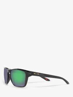 Oakley OO9448 Men's Sylas Prizm Rectangular Sunglasses - view 2, Black Ink/Mirror Green