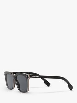 Burberry BE4337 Men's Square Sunglasses - view 2, Black