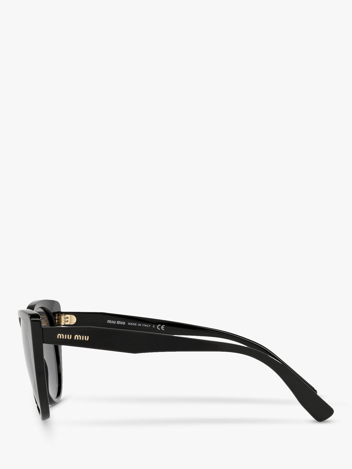 Product image 4 of 11, which shows Miu Miu MU 04XS Women's Cat's Eye Sunglasses, Black/Grey