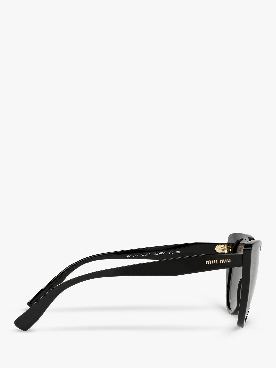 Product image 10 of 11, which shows Miu Miu MU 04XS Women's Cat's Eye Sunglasses, Black/Grey