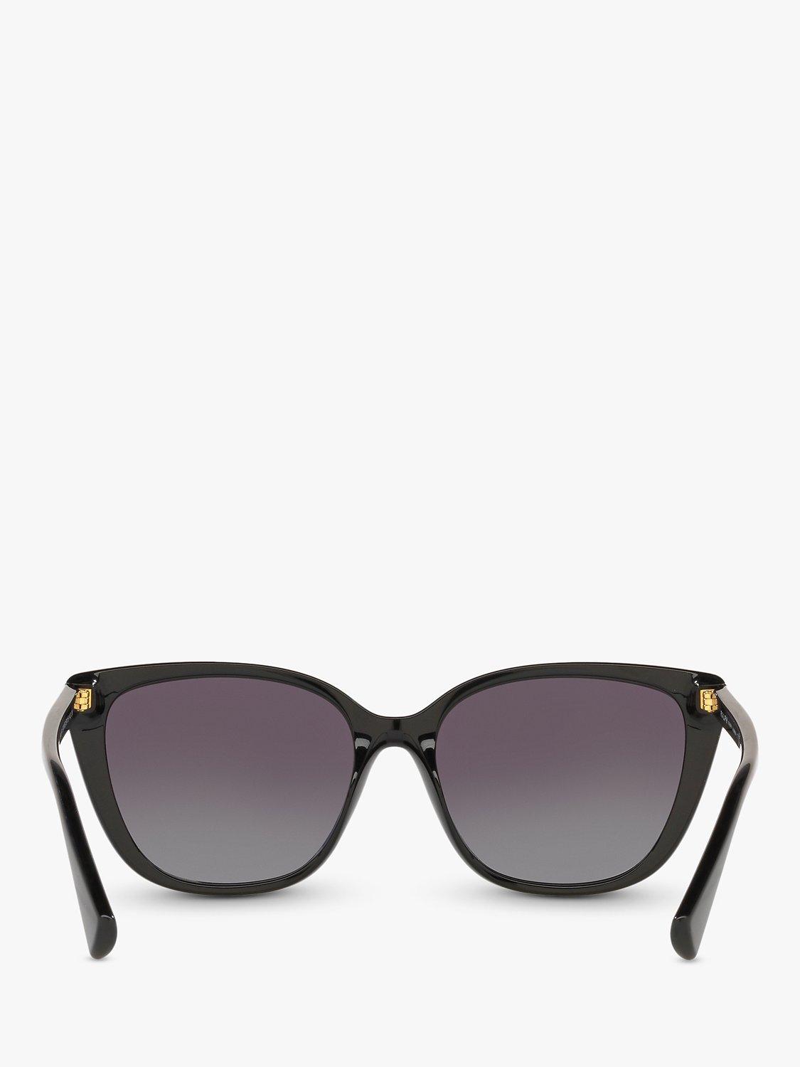 Product image 7 of 11, which shows Ralph RA5274 Women's Butterfly Shape Sunglasses, Black Gloss/Grey Gradient