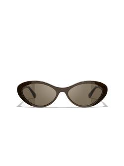 CHANEL Oval Sunglasses CH5416 Brown - view 2, Brown
