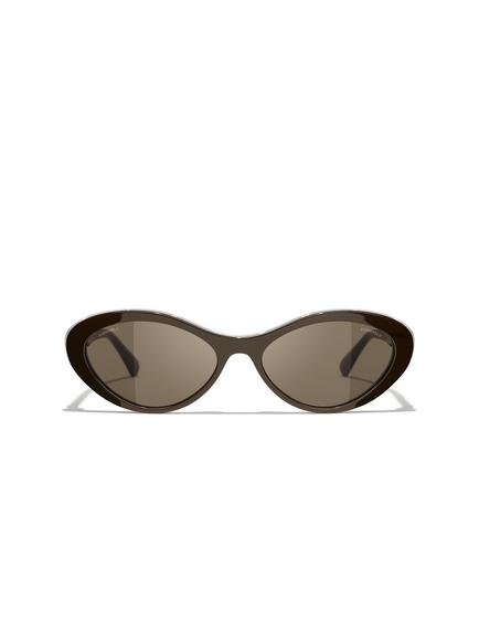 CHANEL Oval Sunglasses CH5416 Brown - view 2, Brown