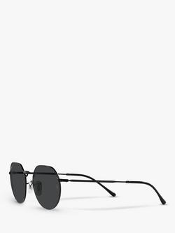 Ray-Ban RB3565 Jack Unisex Polarised Metal Hexagonal Sunglasses - view 2, Black