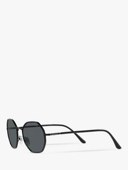 Giorgio Armani AR6112J Men's Rectangular Sunglasses - view 2, Black/Grey