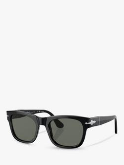 Persol PO3269S Unisex Polarised D-Frame Sunglasses, Black/Grey, Black/Grey