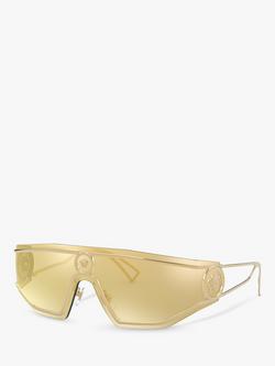 Versace VE2226 Men's Irregular Sunglasses, Gold