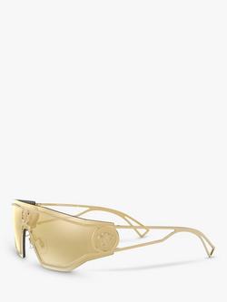 Versace VE2226 Men's Irregular Sunglasses - view 2, Gold