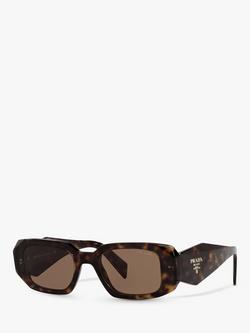 Prada PR 17WS Women's Rectangular Sunglasses, Tortoise/Brown