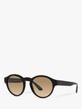 Giorgio Armani AR8146 Women's Oval Sunglasses, Black/Beige Gradient