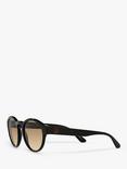 Giorgio Armani AR8146 Women's Oval Sunglasses, Black/Beige Gradient